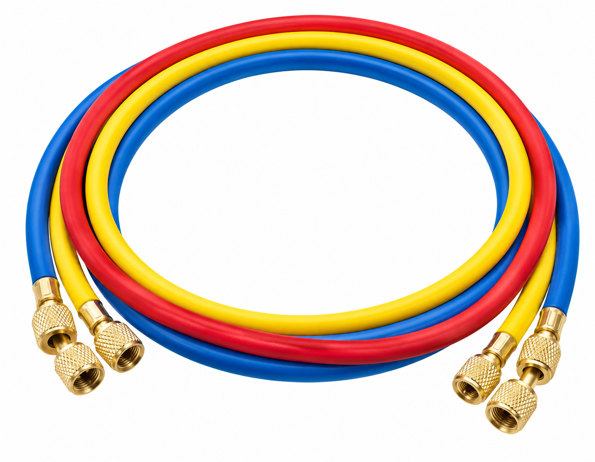 60" Charging Hose RYB 3-Pack, Standard 1/4" Fitting