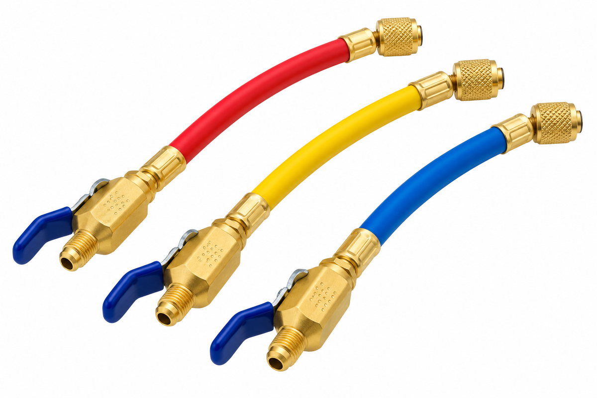 9" FlexFlow Adapter Hose Set, 1/4" RYB 3-Pack