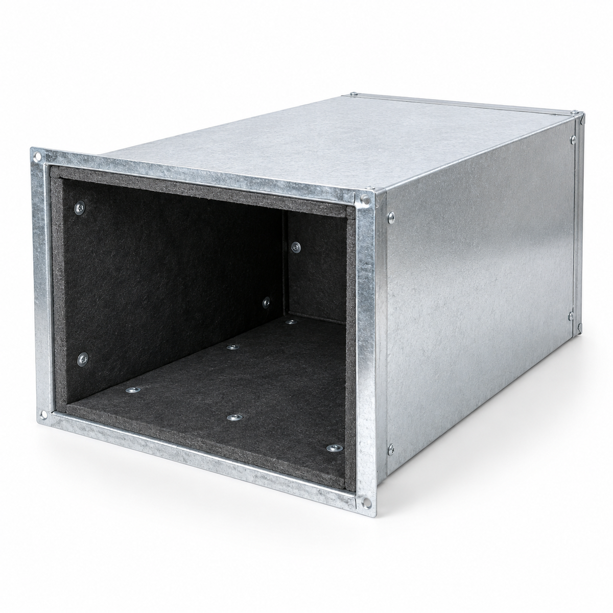 Lined Plenum with Cap 16"x24"x24" Flange 0.5" Lining 26GA