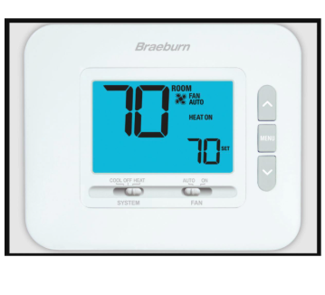 Braeburn 1030 1H/1C Non-Programmable Thermostat