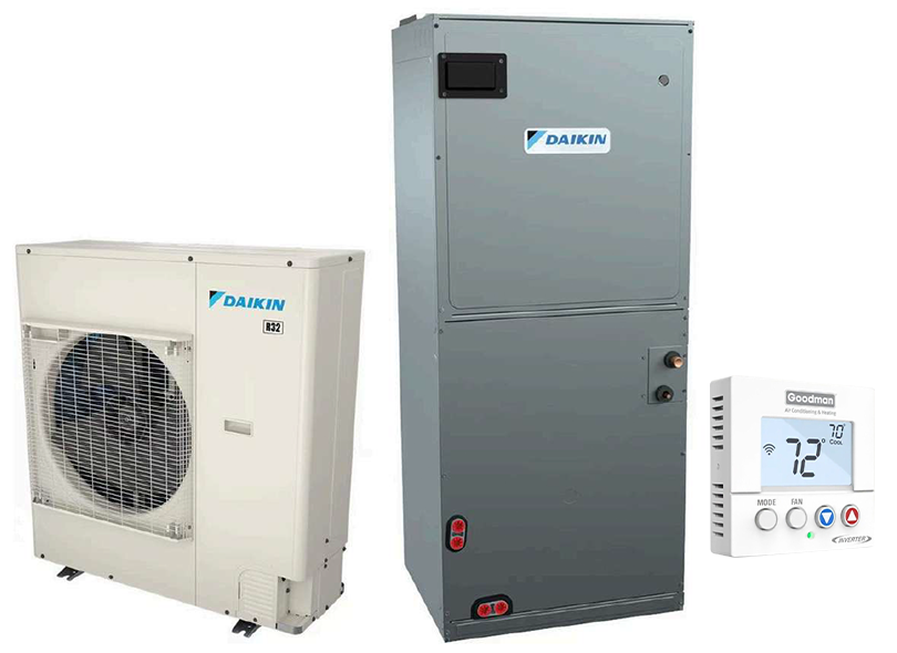 Daikin FIT 3.5 Ton Heat Pump System with Air Handler & Smart Thermostat - R410