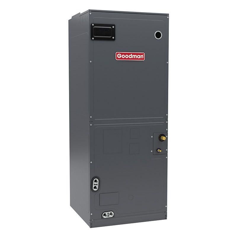 Goodman air conditioning unit on a white background