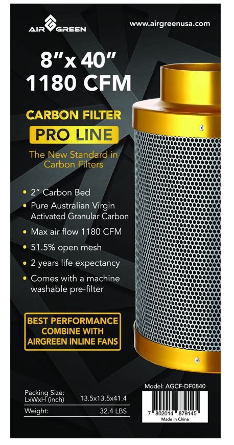 AirGrean 8″ X 40″ Carbon Filter