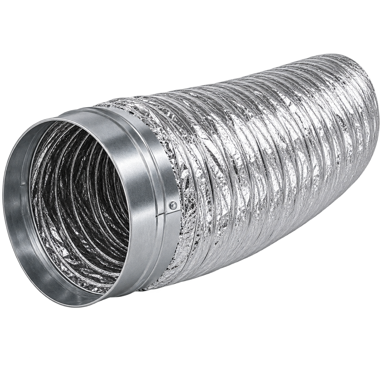 06" x 10' Aluminum flex Bare Collared Duct