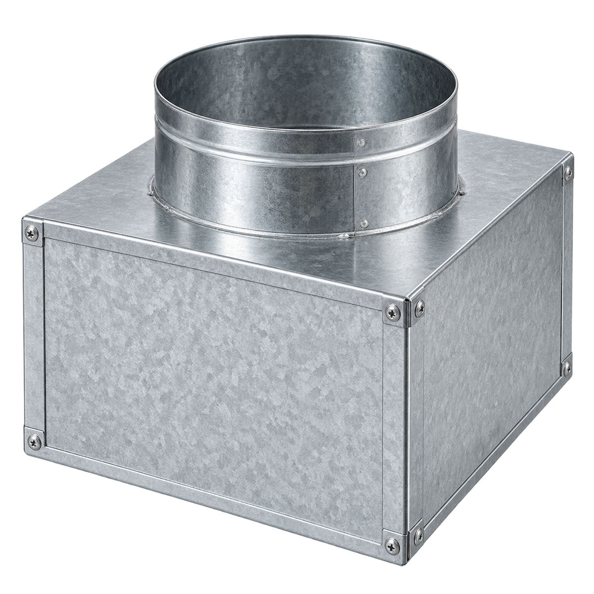 Ceiling Box 8x8x4 tall with 5" Collar Top 26GA