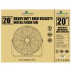AirGrean Heavy Duty High Velocity Metal Floor Fan 20″