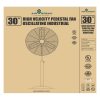AirGrean High Velocity Pedestal Fan Oscillating 30″