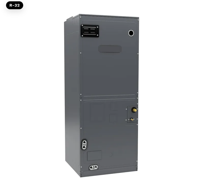 Gray metal cabinet on a white background
