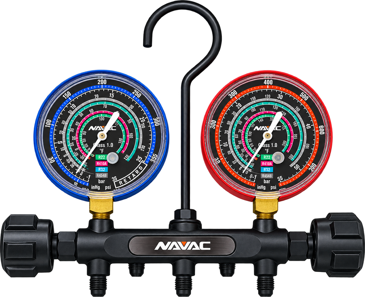 Navac Pro Series Manifold Gauge, A2L